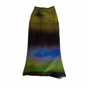 Zara Sheer Mesh Maxi Skirt Gradient